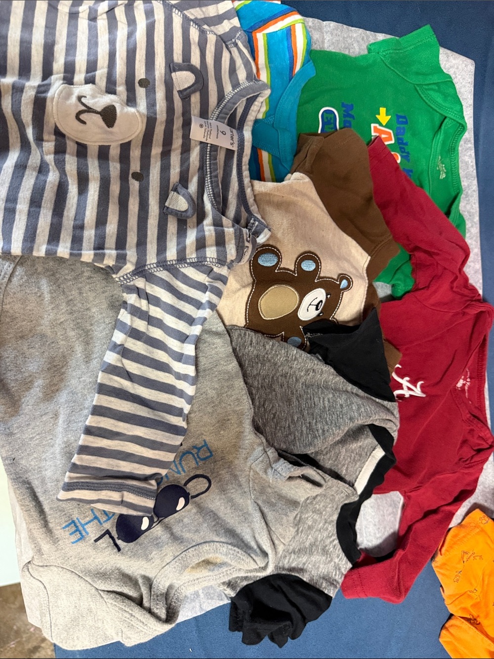 Baby Toddler Mixed Onesie Lot - Multicolor Stripes & Prints